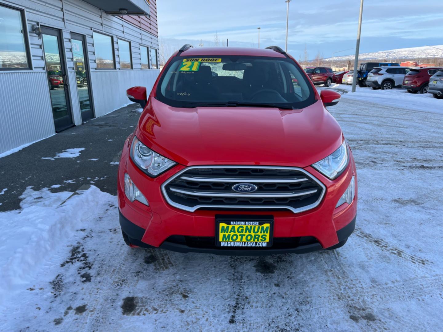 2021 Red /Black Ford EcoSport (MAJ6S3GL3MC) , located at 1960 Industrial Drive, Wasilla, 99654, (907) 274-2277, 61.573475, -149.400146 - Photo#7